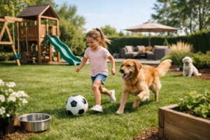 Sanitary Yard for Kids and Dogs