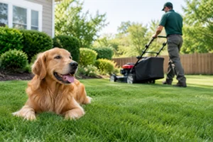 What If Dog Is Outside During Yard Service?